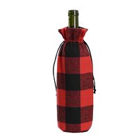 Christmas Decorations Red And Black Large Lattice Wine Bottle Cover main image 3
