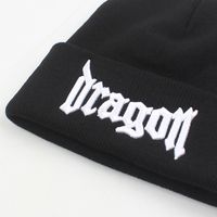 Fashion Embroidery Letters Knitted Hat main image 4