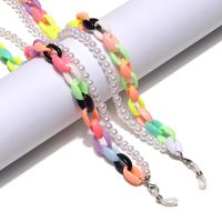 Double-layer Colorful Acrylic Pearl Plastic Glasses Chain main image 5