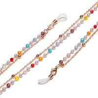 Colorful Crystal Clip Beads Glasses Chain main image 4