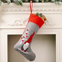 Christmas Decorations Red Grey Faceless Doll Christmas Socks Big Pendant sku image 1