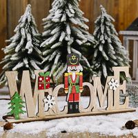 Christmas Wooden Walnut Soldier Letter Decorations sku image 1