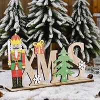 Christmas Wooden Walnut Soldier Letter Decorations sku image 2