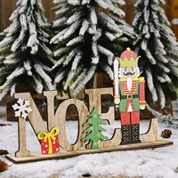 Christmas Wooden Walnut Soldier Letter Decorations sku image 3