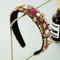Fashion Rhinestone Pearl Flannel Glass Headband main image 1