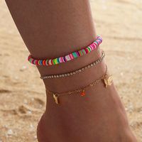 Bohemia Waist Bag Disc Butterfly Three-layer Tassel Anklet main image 1