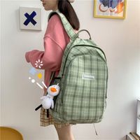 Simple Plaid Backpack main image 3