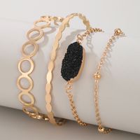 Einfaches Armband-set Aus Goldener Perlenlegierung main image 3