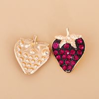 Fashion Full Diamond Black Strawberry Earrings main image 5