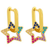 Boucles D&#39;oreilles Fantaisie En Forme De U En Zircon main image 4