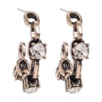 Baroque Retro C-shaped Fashion Diamond Earrings main image 6