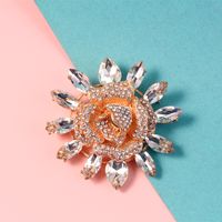 Full Diamond Sun Flower Brooch main image 5