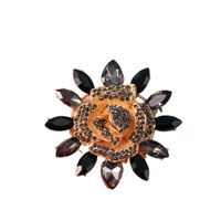 Full Diamond Sun Flower Brooch main image 3