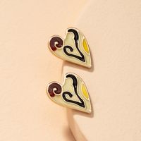 S925 Silver Needle Retro Painted Earrings main image 4