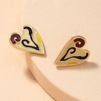 S925 Silver Needle Retro Painted Earrings main image 5
