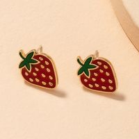 S925 Silver Cute Strawberry Earrings main image 3