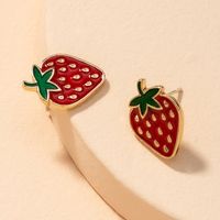 S925 Silver Cute Strawberry Earrings main image 4