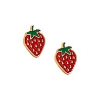 S925 Silver Cute Strawberry Earrings main image 6