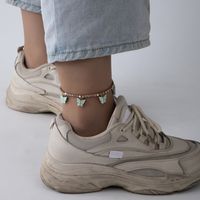 Retro Tassel Diamond Butterfly Anklet main image 4