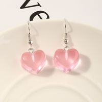 Fashion Cute Resin Candy-colored Heart-shaped Earrings main image 4