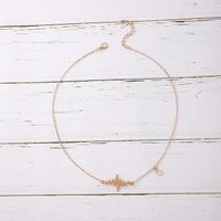 Simple Alloy Ecg Whale Necklace main image 6