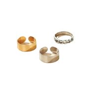 Simple Retro Gold Silver Alloy Ring 3-piece Set main image 6