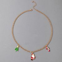 Christmas Series Snowman Socks Pendant Necklace main image 4