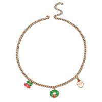 Christmas Series Snowman Socks Pendant Necklace main image 3