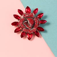 Full Diamond Sun Flower Brooch sku image 1