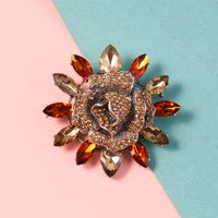 Full Diamond Sun Flower Brooch sku image 3