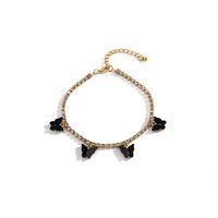 Retro Tassel Diamond Butterfly Anklet sku image 1