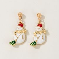 Christmas Tree Snowman Elk Santa Earrings sku image 15