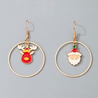 Christmas Tree Snowman Elk Santa Earrings sku image 17