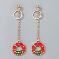 Christmas Tree Snowman Elk Santa Earrings sku image 8