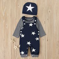 Boy Baby Fashion Two-piece Baby Star Print Casual Long Sleeve Suit sku image 13
