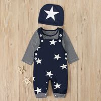 Traje De Manga Larga Casual Con Estampado De Estrella De Bebé De Dos Piezas Para Bebé De Niño sku image 13