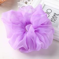 Simple Large Organza Candy Color Hair Scrunchies main image 4