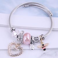 Fashion Metal Simple Heart Bee Multi-element Bracelet main image 3