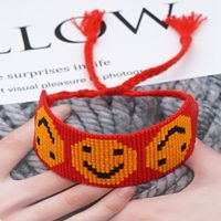 Hand-woven Beaded Bohemian Smiley Face Bracelet main image 4