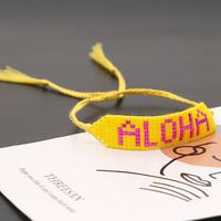Hand-woven Bohemian Aloha Letter Bracelet main image 1