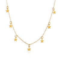 Alloy  Creative  Simple Five-pointed Star Pendant Necklace main image 6