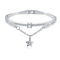 Retro Alloy Five-pointed Star Diamond Bracelet main image 2