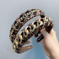 Leopard Print Knotted Broadband Headband main image 1