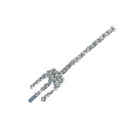 Alloy Diamond-studded Exquisite Fork Fishtail Hairpin main image 3