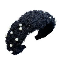 Feather Yarn Nail Pearl Knotted Headband main image 3