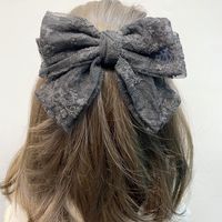 Three-layer Lace Bow Large Hairpin main image 6