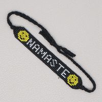 Bohemian Beaded Weaving Namaste Letter Smiley Bracelet sku image 1