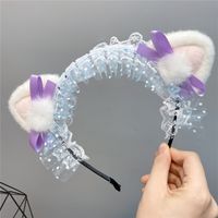 Cute Cat Ears Lace Headband sku image 1