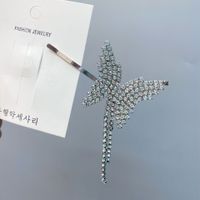 Diamond-studded Butterfly Tassel Hairpin sku image 1