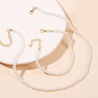 Bohemian Pearl Woven Necklace Bracelet Set main image 3